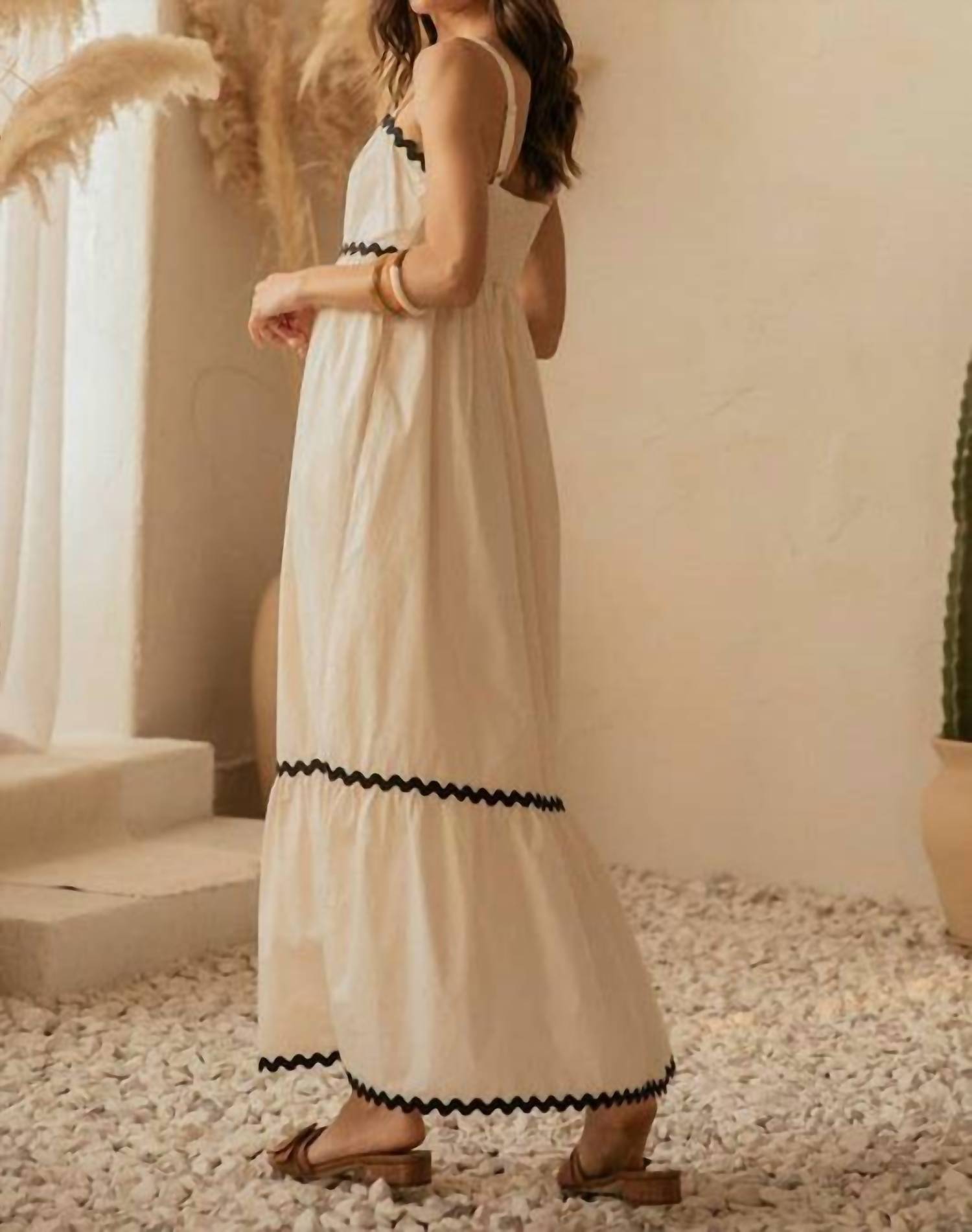 Skies Are Blue - Sleeveless Square Neck Midi Dress