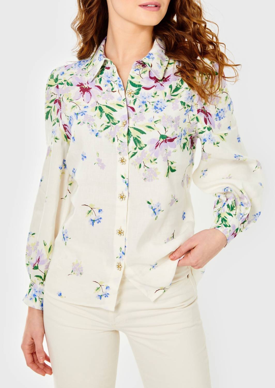 Cartolina Nantucket - Fleur Linen Blouse