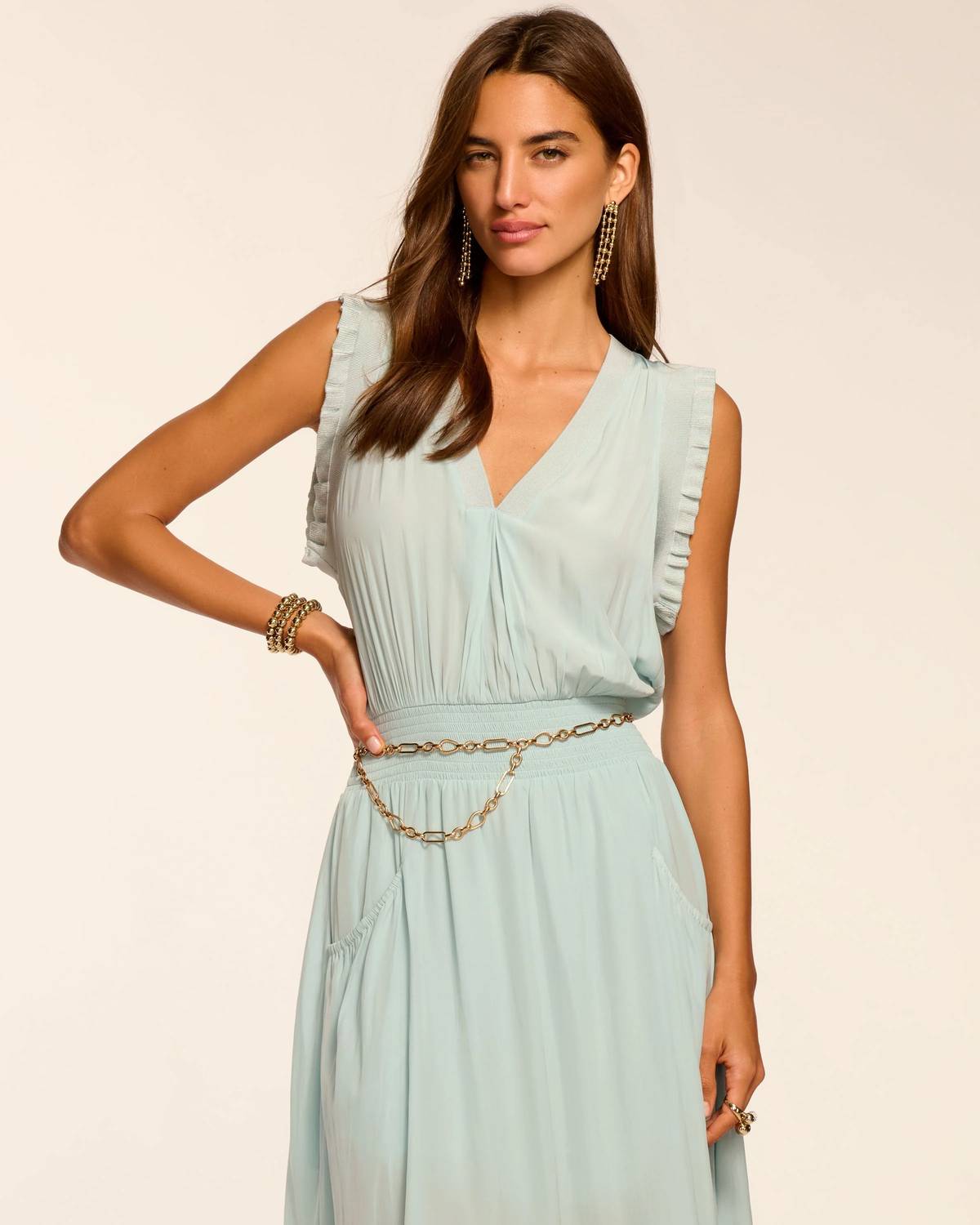 Ramy Brook - Coco Smocked Sleeveless Dress