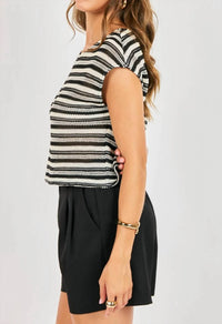 Sadie & Sage - Narrow Road Cap-sleeve Top