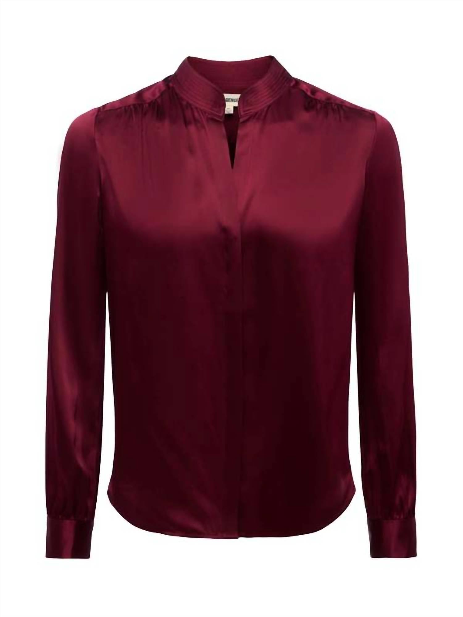 L'Agence - Bianca Band Collar Blouse