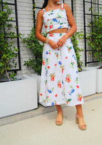 Skies Are Blue - Ruched Floral Top