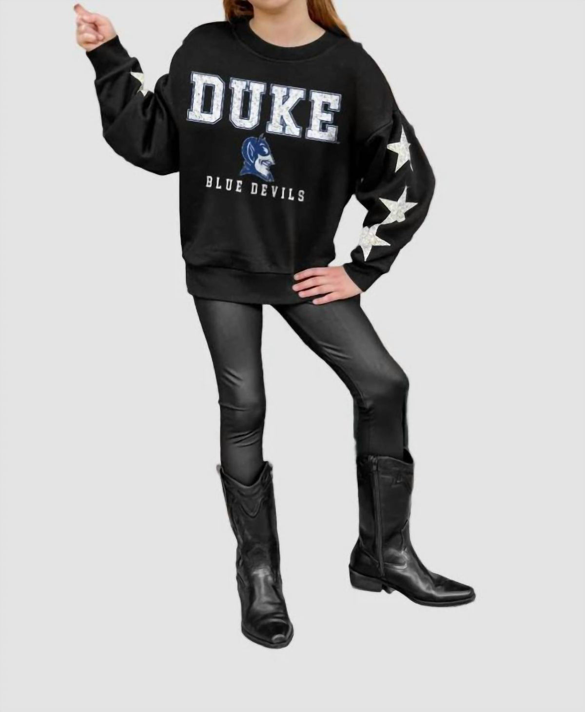 Gameday Couture - Duke Blue Devils Star Sleeve Pullover