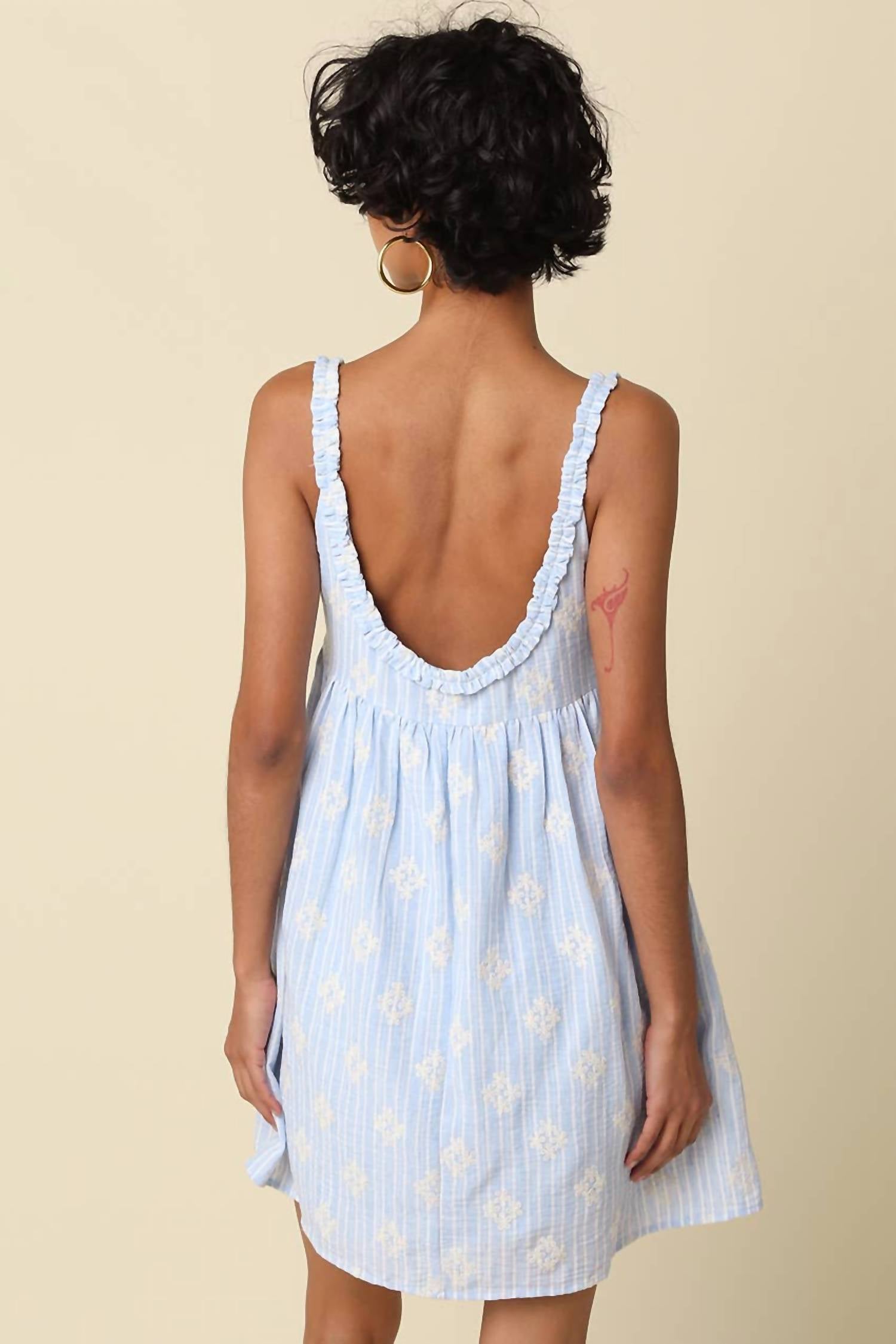 Olivaceous - Anne Floral Babydoll Mini Dress