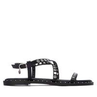Xti Women's Pu Strap Sandal in black 1 - women's sandal - detail view