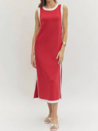 entro Freedom Midi Dress in red - women's dress