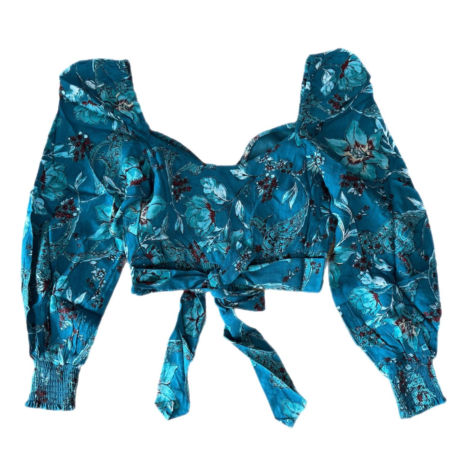 Band Of The Free - Sybille Floral Crop Blouse