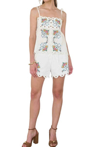 Moon River - Anna Scallop Floral Shorts