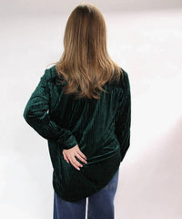 Vanilla Monkey - Textured Velvet Button-down Shirt - Plus