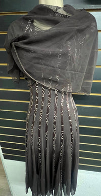 Michael K - Women's Ribbed Shaw Mesh Dress