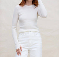 Margaret O'Leary - Shirttail Waffle Crew Top