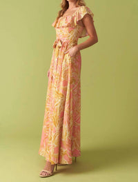 Flying Tomato - Printed Woven Midi Dress