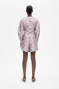 BAUM UND PFERDGARTEN Mille Long Sleeve Blouse in golden purple rose - women's blouse - detail view