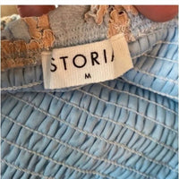 Storia - Tie Shoulder Lace Hem Dress