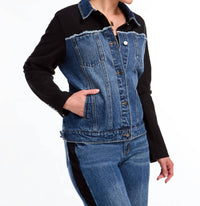Fdj - Mina Mixed Media Denim Jacket