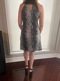 Ariella - Snake Print Halter Dress