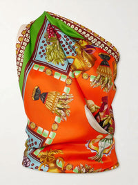 Alemais - Rocco Printed Silk-twill Scarf Top