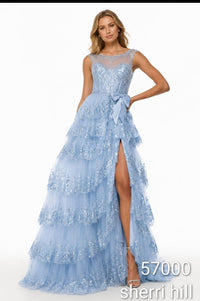 Sherri Hill - Tiered Sequin Prom Dress