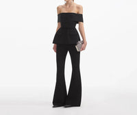 Self-Portrait - Crepe Off Shoulder Jumpsuit
