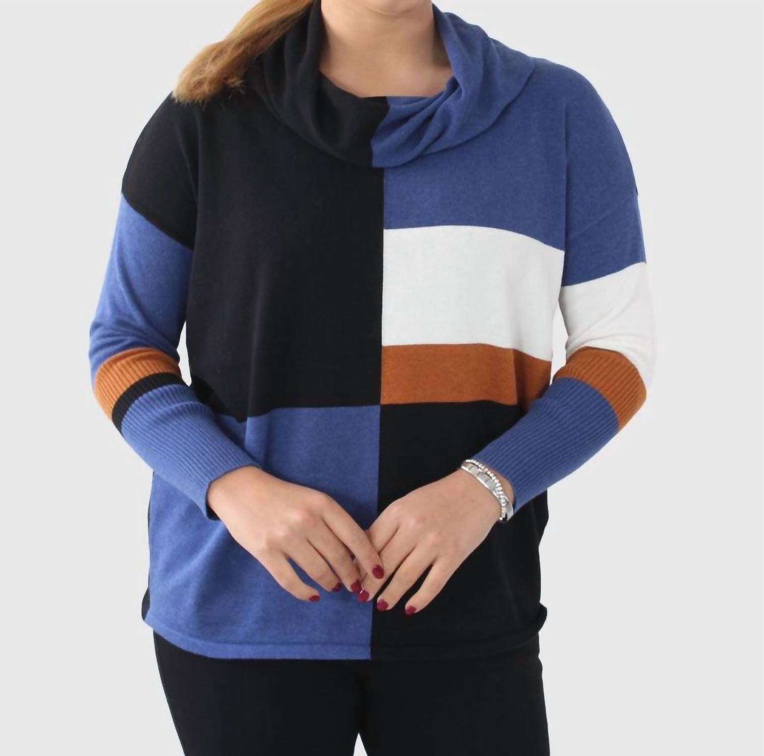 Marble - Patterned Oversized Cotton Sweater