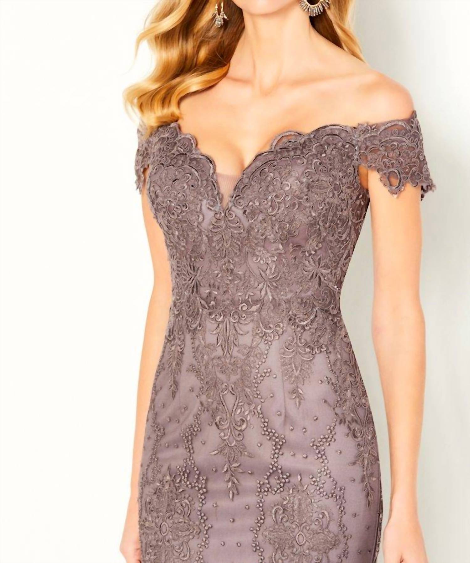 Cameron Blake - Lace Mermaid Long Formal Gown