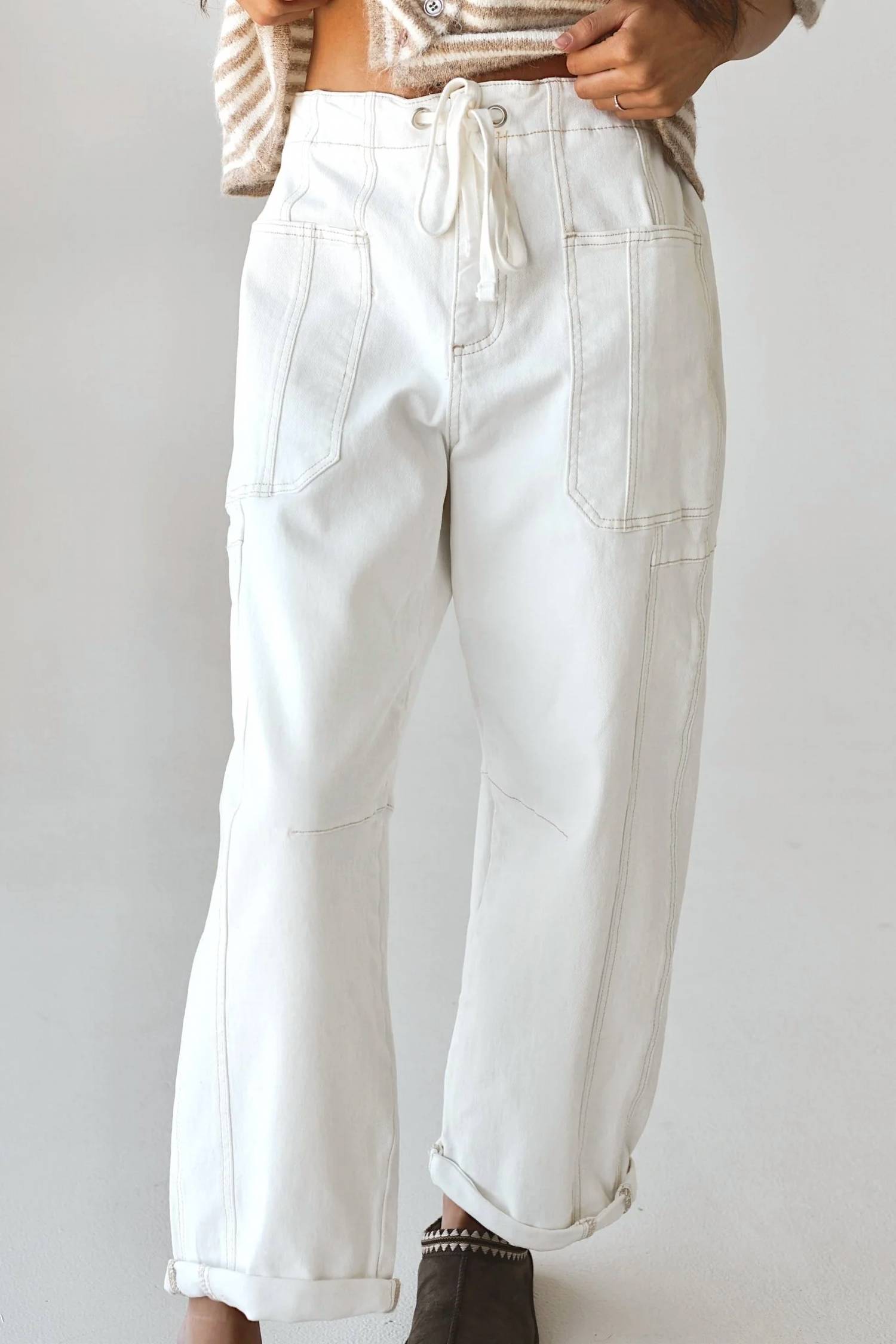 Risen - Lina High-rise Barrel Leg Cargo Pant