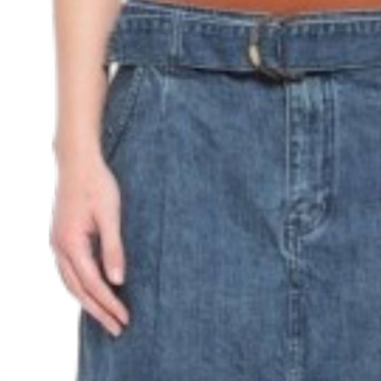 Free People - Women's D Ring Belt Denim Mini Skirt