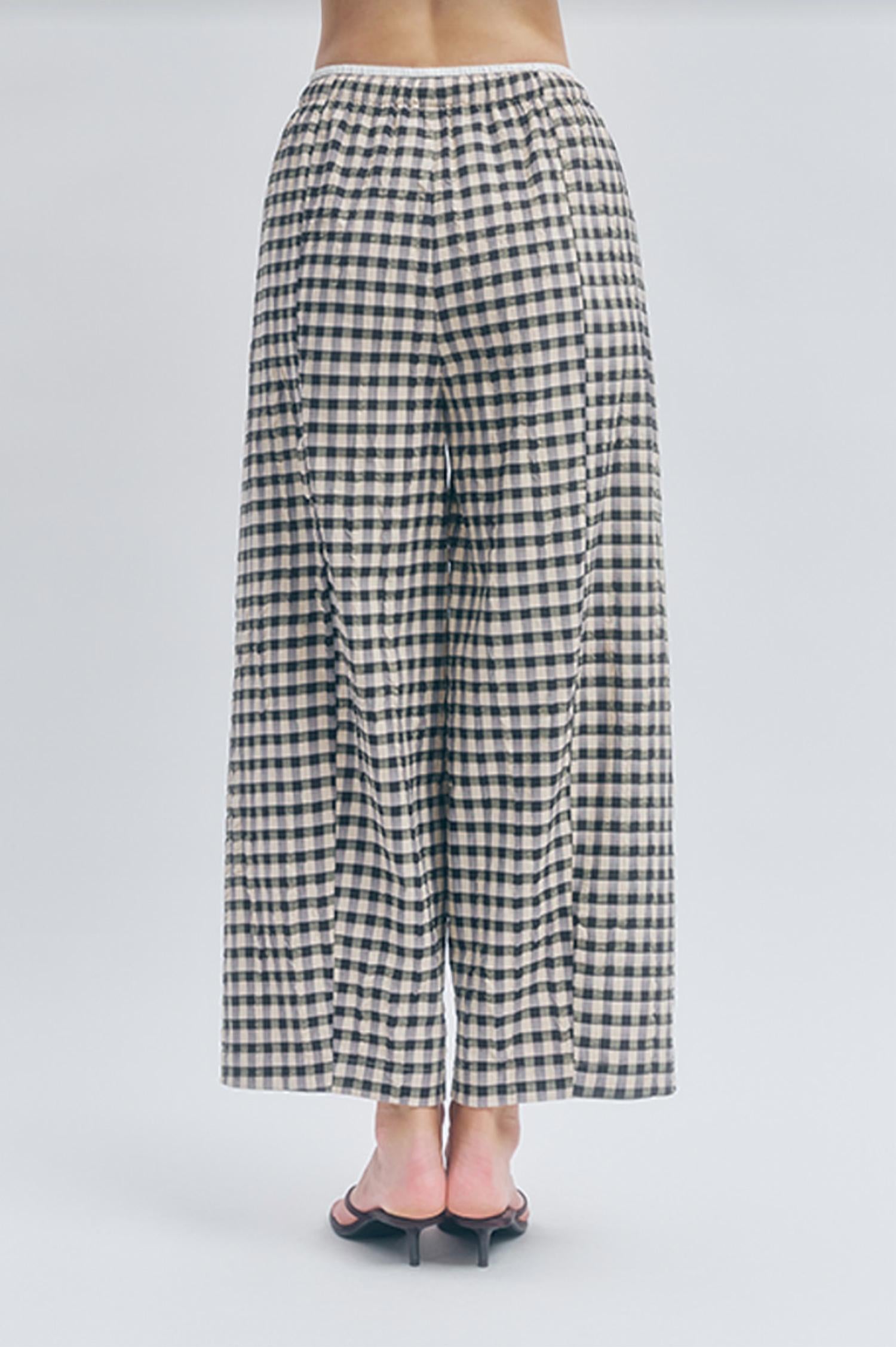 Maude Club - Ari Sand Gingham Pants