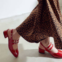 Reqins - Women's Slingback Patent Leather Heels