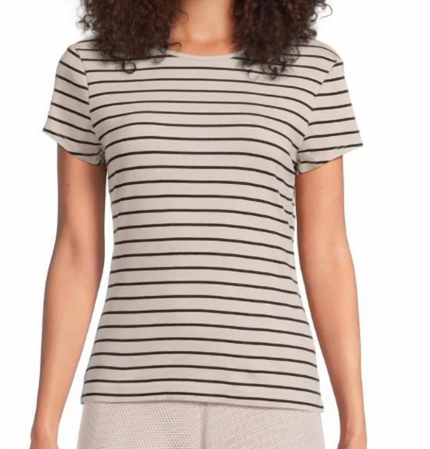 Michael Stars - Joy Ultra Rib Stripe Crew Tee
