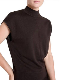 TWP Wren Wool Mock Turtleneck Top in delicioso - women's blouse - view 4
