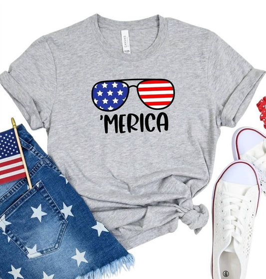 Bella + Canvas - Women's Patriotic T's 'Merica T-Shirt