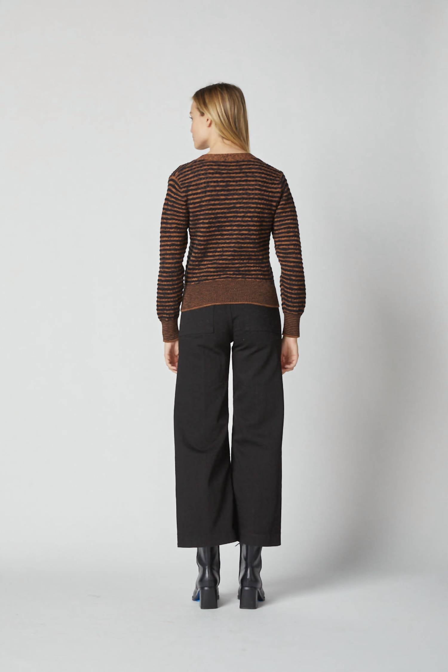 Kokun - Stripe Cable Cardigan