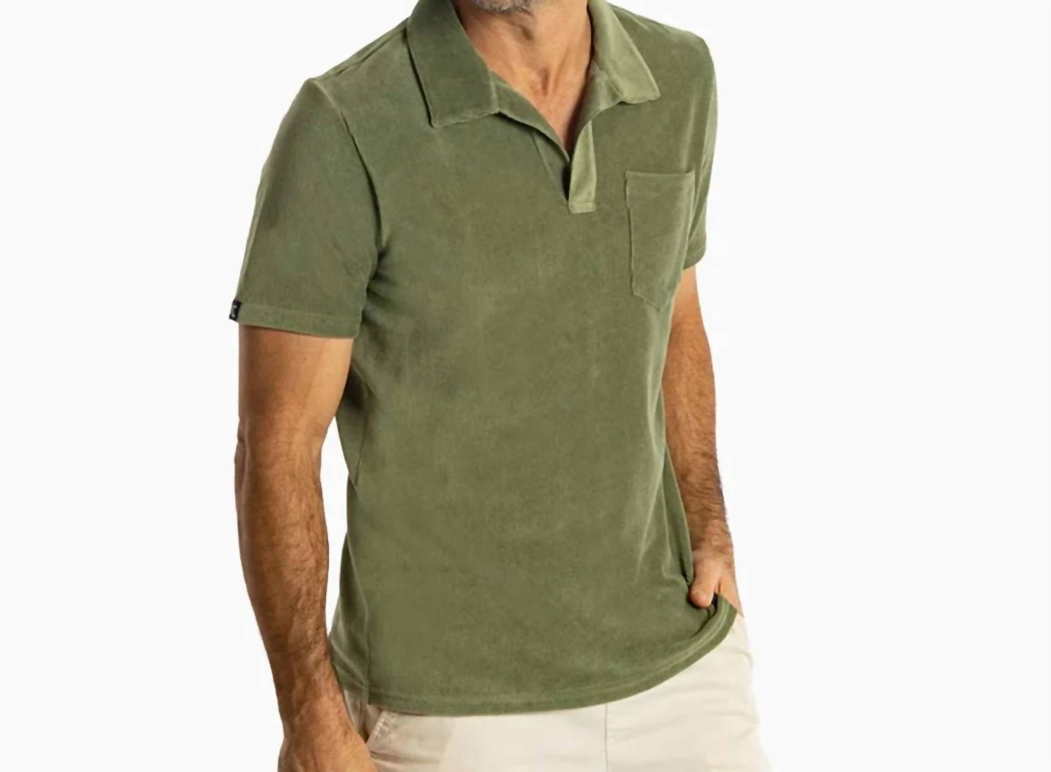 Criquet - Men's Terry Cloth Polo Shirt