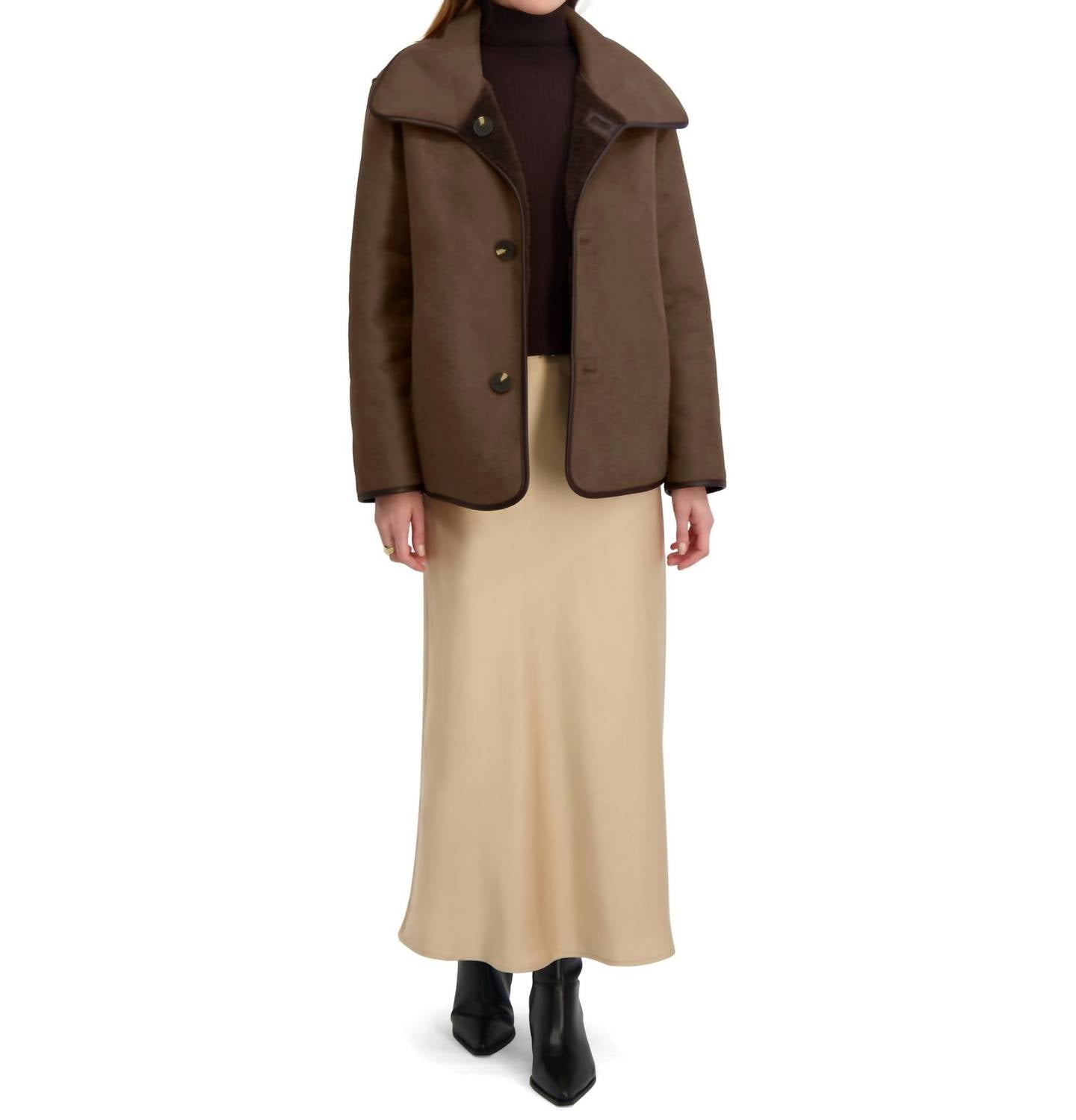 Tahari - Kai Reversible Faux Shearling Jacket
