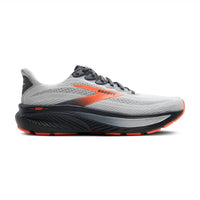 BROOKS Men's Ghost 17 Running Shoe in 048 oystermushroom orange ebony - men's shoe - detail view