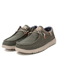 Xti Men's Comfort Canvas Boat Shoes in dark green - men's loafer - view 4