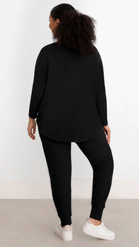 Sympli - Bamboo V-Neck Boxy Top