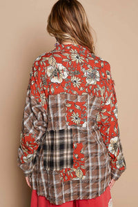 Pol - Vintage Button Down Plaid Shirt