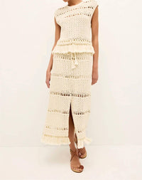 Marie Oliver Petra Skirt in vesper - women's skirt - detail view