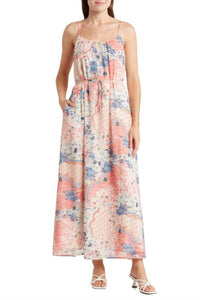 Sam Edelman - Ruched Tie Waist Chiffon Maxi Dress