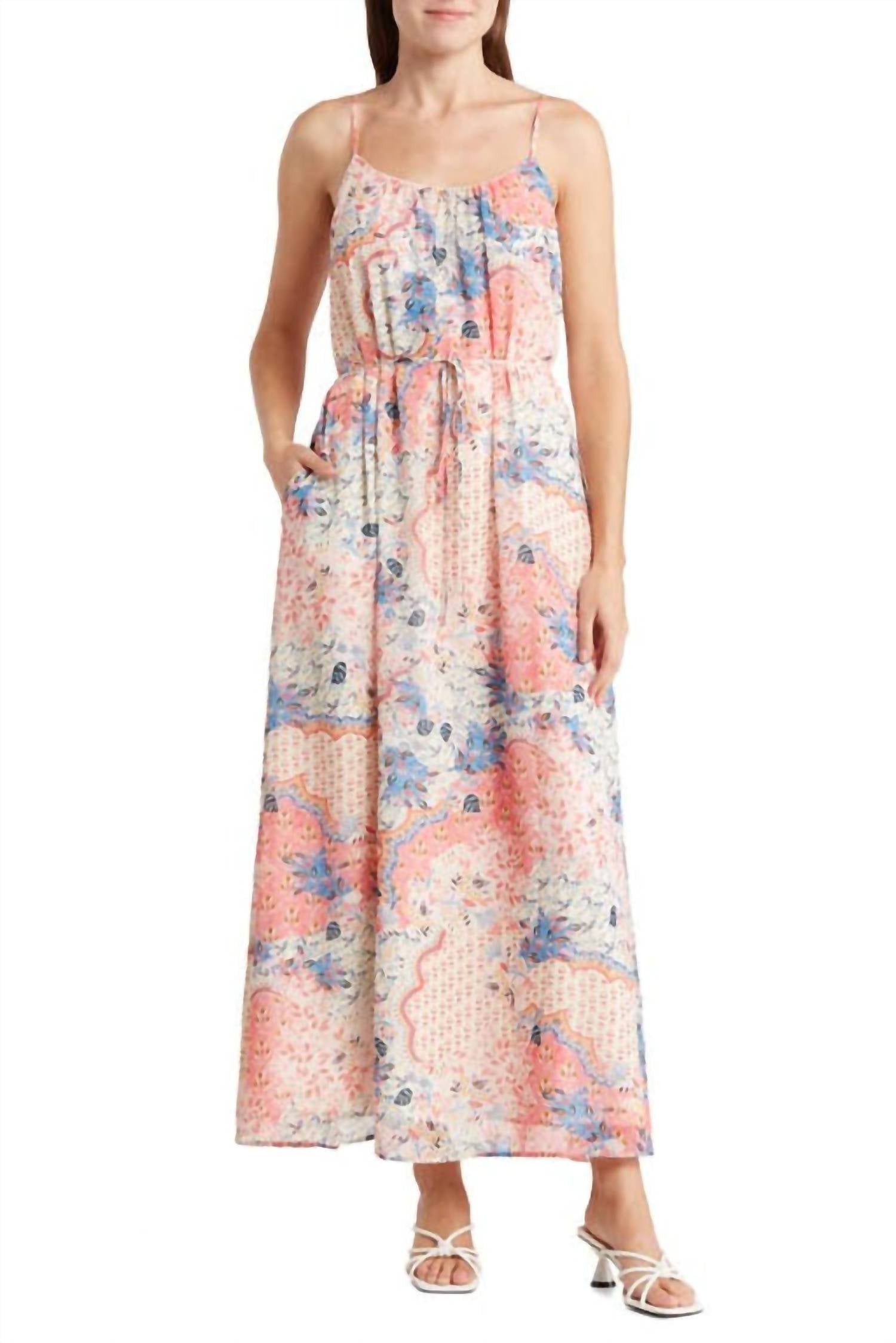 Sam Edelman - Ruched Tie Waist Chiffon Maxi Dress