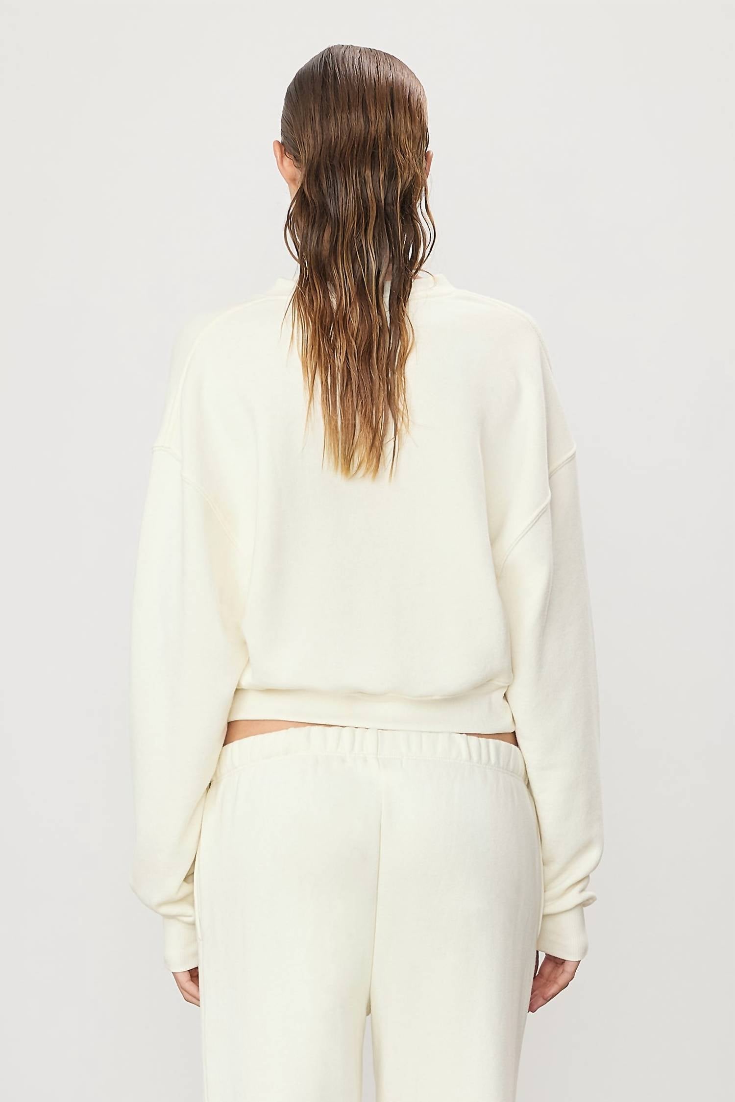 Eterne - Cropped V-neck Sweatshirt