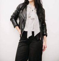 Reset By Jane - Faux Leather Long Sleeve Jacket