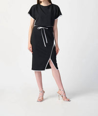 Joseph Ribkoff - Scuba Crepe Short Sleeves Sheath Dress