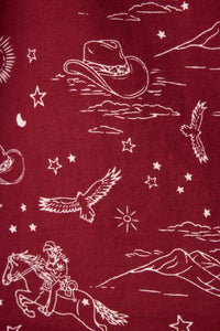 Pj Salvage - Hold Your Horses Western Print Flannel Pajama Set