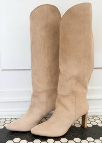 Mi.iM Women's Brielle Suede Boot in taupe - women's shoe