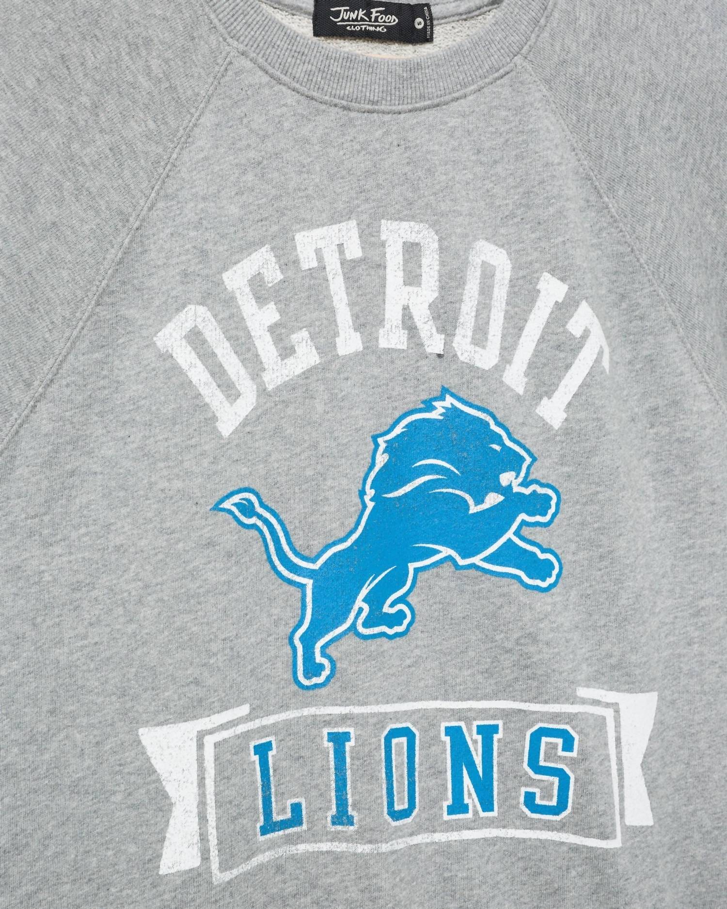 Junk Food - Women's Detroit Lions Raglan Fleece Tank Top
