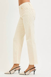 Risen - Tori High Rise Ankle Textured Jeans