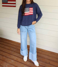 Le Lis - American Flag Sweater